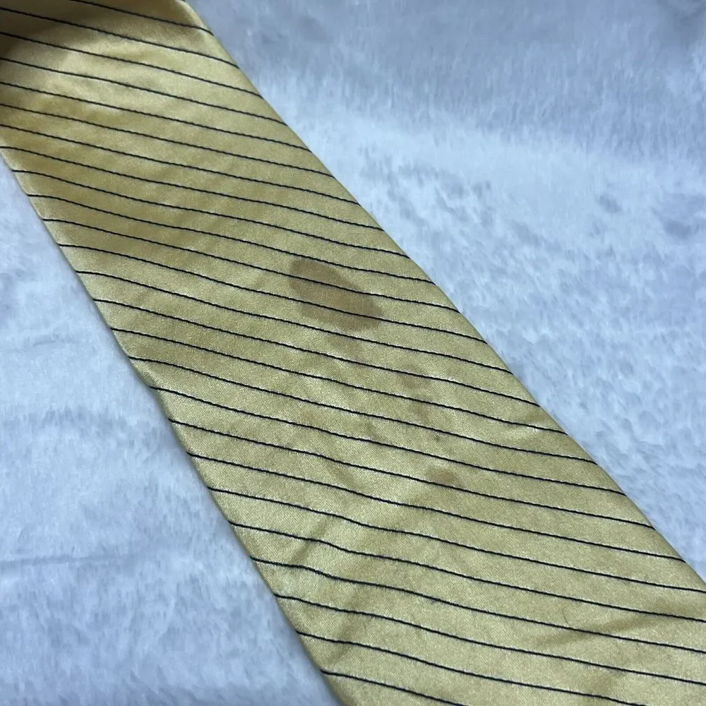 Tommy Hilfiger Silk Tie Yellow‎ Striped